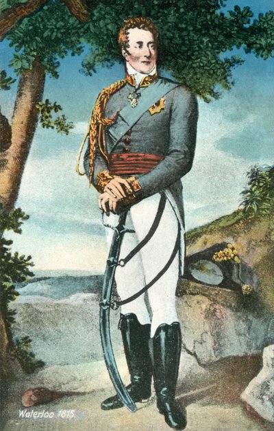 Le duc de Wellington, bataille de Waterloo, 1815 - English School